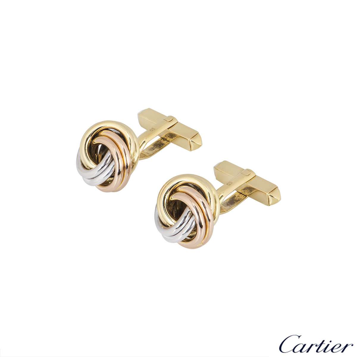 cartier gold knot cufflinks